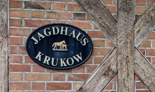 Jagdhaus Krukow Schild